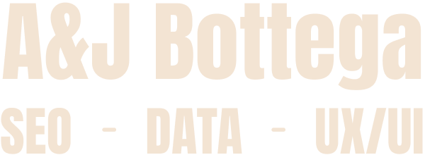 Logo blanc de A&J Bottega - SEO DATA UX/UI
